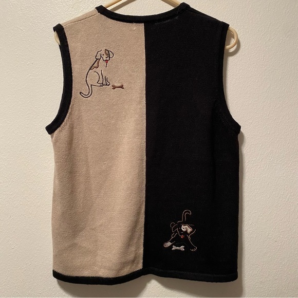 Christopher & Banks Vest Women’s Size M Animals Novelty Button Down Sweater - Picture 8 of 14